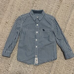Abercrombie Kids Navy Checkered Button Down Shirt